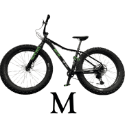 A rugged terrain bike with oversized tires.
